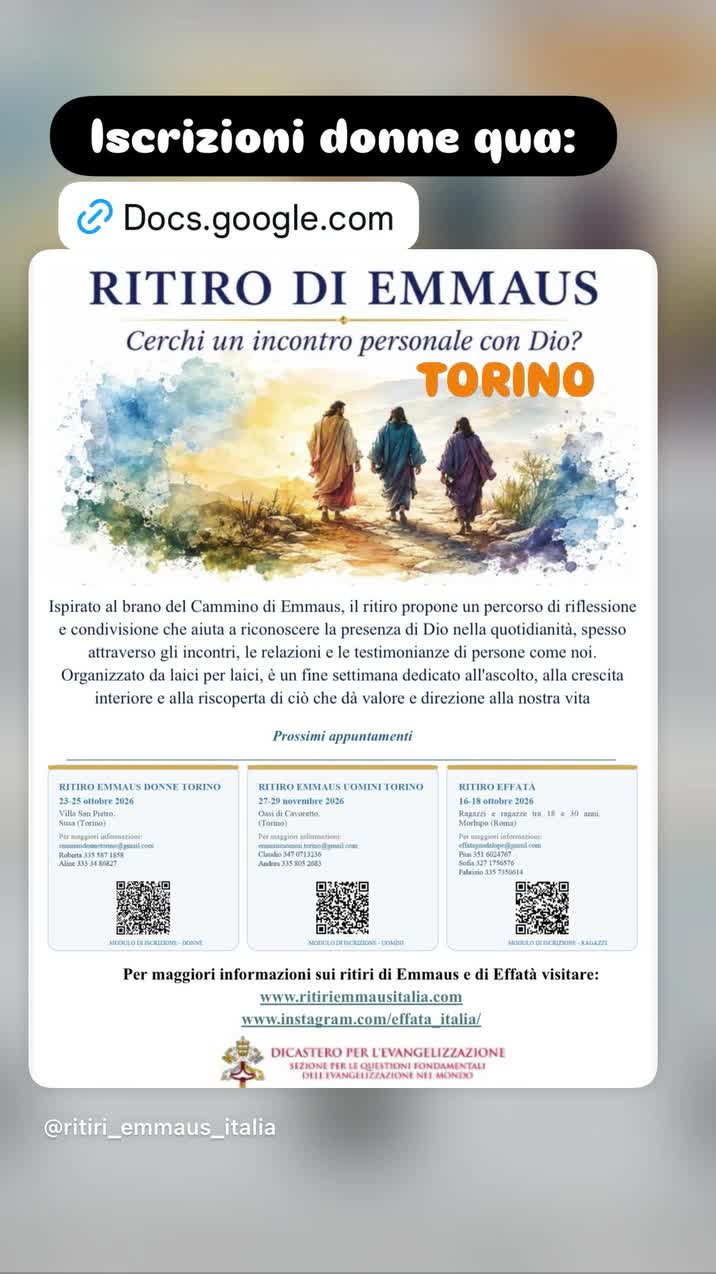 Ritiro Emmaus uomini
